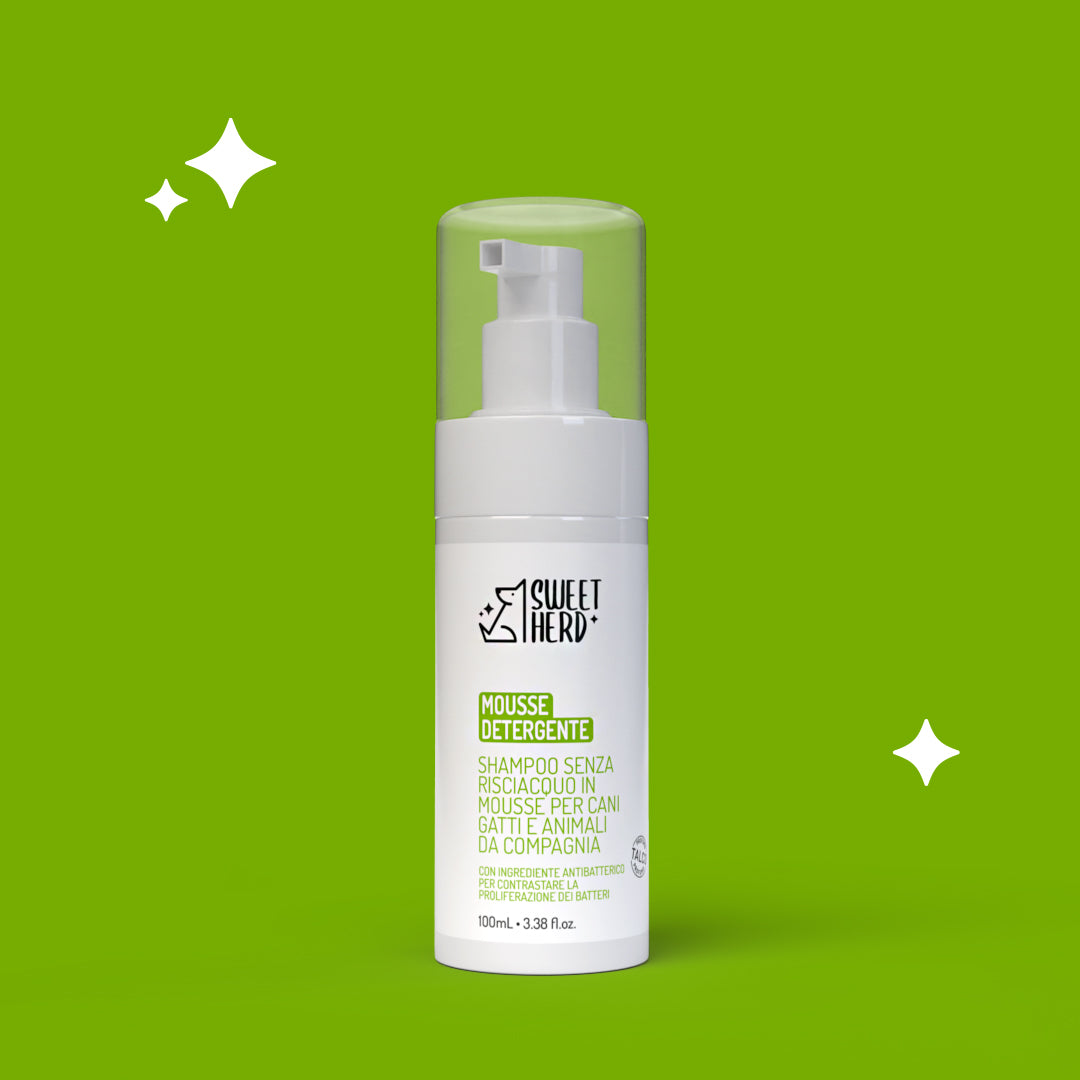 Mousse Detergente Senza Risciacquo Argan – 100 ml – Cani e Gatti